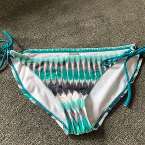 Converse Green Grey White String Bikini Bottom